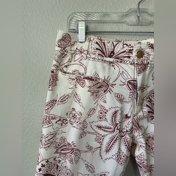 Isabel Marant White Floral Bootcut Cotton Pants Womens Size 40 FR/8 US - Picture 5 of 16